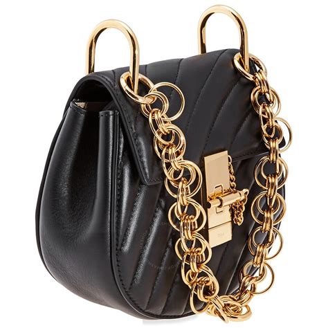 chloe drew quilted black|Chloe Drew Bijou Mini Quilted Shoulder Bag.